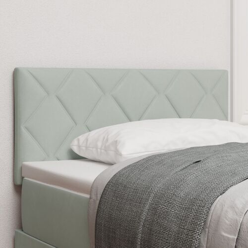 vidaXL Tête de lit design blocs de diamant gris clair 90 cm velours