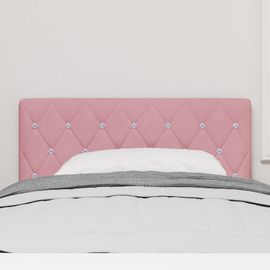 Vidaxl Tête De Lit Avec Boutons En Cristal En Velours Rose 90 Cm