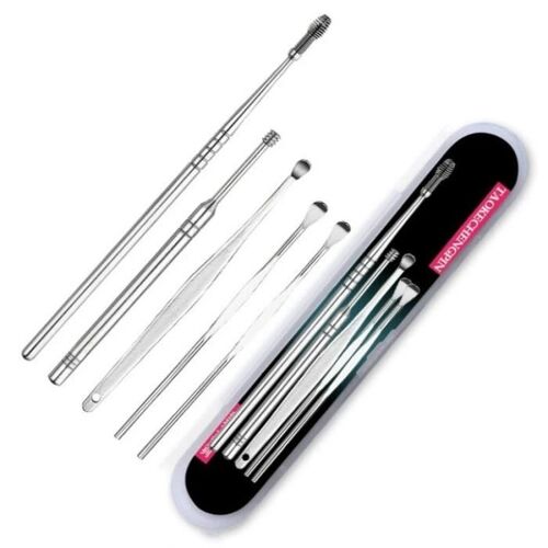 Cure-Oreille En Acier Inoxydable, 5, 6, 7, Cure-Oreille, Cure-Oreille, Nettoyeur, Cuillère, Soins, Outil De Nettoyage [Dced279] 