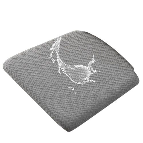 Housse de sièges de chaise imperméable en forme de T Jacquards Sièges de chaise de salle à manger Protecteurs de coussin Housses de chaise extensible gris clair