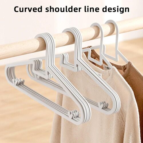 Maison Porte-Vêtements Pour Enfants Bébé En Plastique Non Marquant Vêtements Antidérapants Support Petit Séchoir Multifonctionnel Café Léger,12pcs