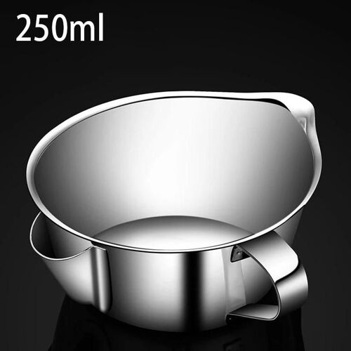 Bol Séparateur De Graisse D'huile Séparateur De Sauce Séparateur De Graisse Filtre À Huile En Acier Inoxydable Bol À Soupe Avec Poignée Filtre De Graisseur 250ml 