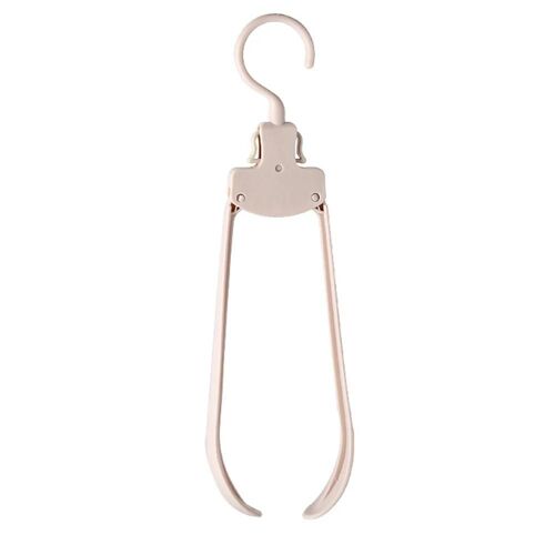 Cintre de voyage pliable un clic rapide de collection de vêtements Linge séchoir à vêtements abricot,10pcs