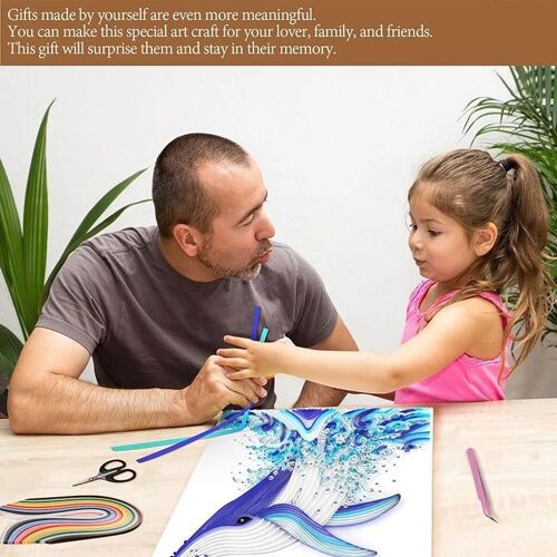 Kit De Peinture En Papier Baleine Colorée Art Déco Diy Autocollants Muraux Pour Enfants Chambre Maternelle Décoration À La Maison