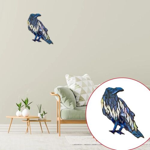 Corbeau Noir Suspendu Décoration Pendentif Art Mural Taché Ornement Panneau De Fenêtre Pour Décoration De Jardin D'Halloween Nouveau