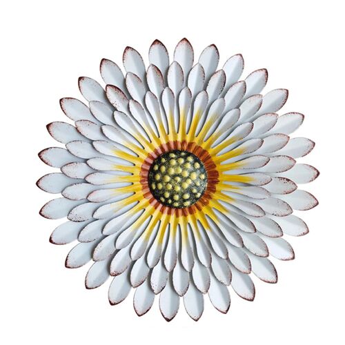 Décorations de fleurs en métal Fer forgé Artisanat fait à la main Ornement suspendu pour la maison Salon Chambre Blanc