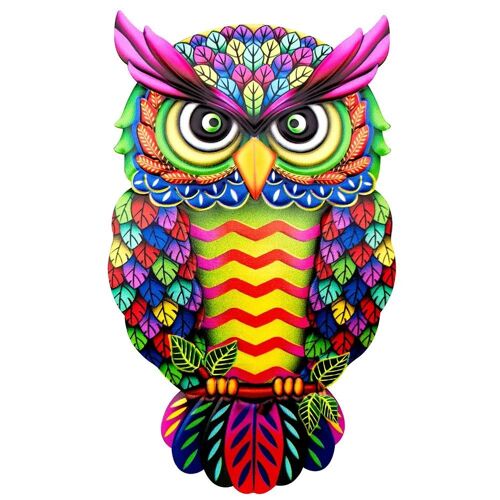 Coloré Fer Hibou-Oiseau Artisanat Pendentif Suspendu Multifonctionnel Décoration De La Maison Pour Baclony Patios Yard 3