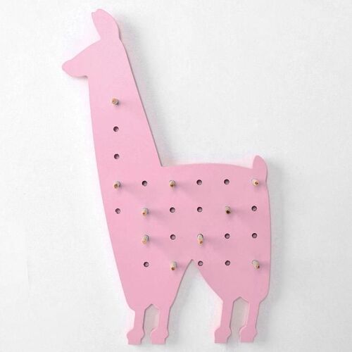 Clé Mural Porte-Mur Maison Décoratif En Bois 10-Crochet Rideau De Douche Crochets Salle De Salle De Bain Chambre Fournitures De Cuisine Pour Porte D'entrée Rose,Alpaga