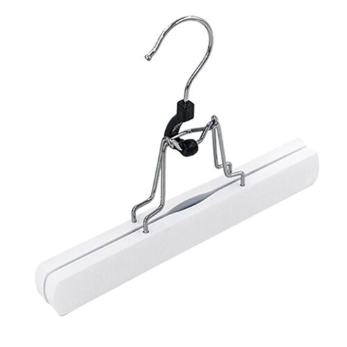 10PCS Étagère En Bois Antidérapante Jupe Perruque Pantalon Cintres Multifonctionnel À Haute Capacité De Charge Cintres Pour Magasin De Vêtements Blanc