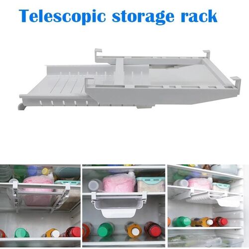 Organisateur Pour Réfrigérateur Support De Rangement Télescopique Sac De Rangement Ménager Rack De Rail Rack Suspendu Sans Poinçon