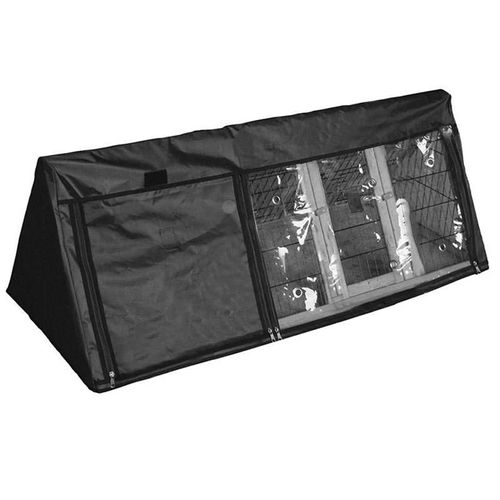 Pet Triangulaire Lapin Cage Imperméable À L'eau Housse De Protection Oxford Tissu Lapin Clapier Couvre Noir