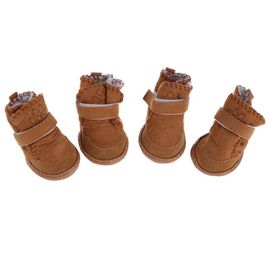 Nouveau Belle Chaud Coton Chien Chaussures Pour Animaux De Compagnie Bottes Bottes Rose Kaki Khaki,5