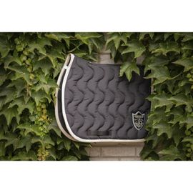 Tapis De Selle Paddock "Origine", Équitation Taille Cheval , Noir