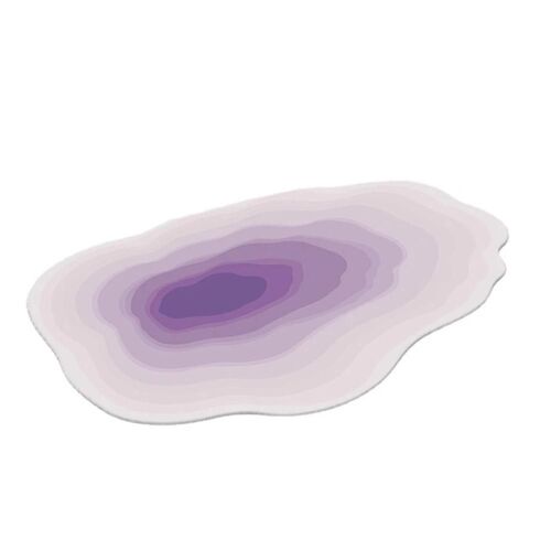 Diatomée boue absorbant tapis de sol irrégulier antidérapant support profil bas tapis de bain tapis d'entrée créatif violet,50x80cm