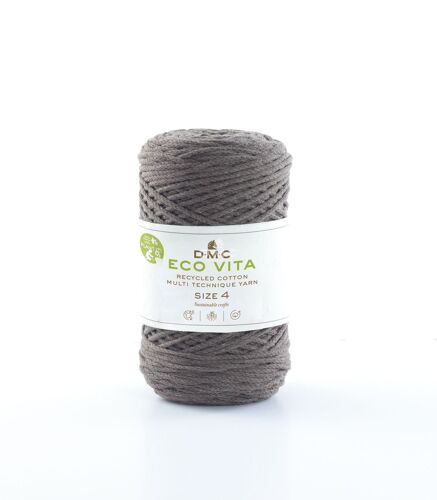 Fil Coton Recyclé Eco Vita 4mm 250g Col. 112 Marron
