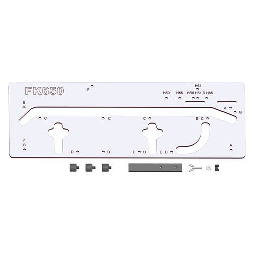 Gabarit conçu pour le fraisage des joints de plans de travail de cuisine avec tous les types de défonceuses 650 mm MW-Tech IWP650
