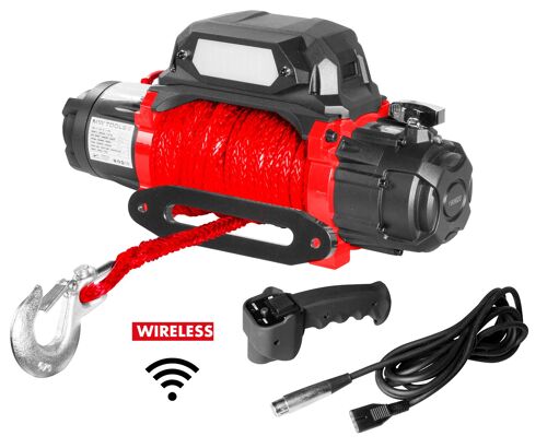 Treuil électrique 24V 5443kg câble 26m synthétique télécommande sans fil MW Tools SEL550024SR
