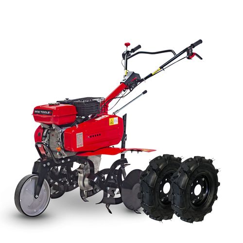 Motobineuse thermique 7 ch 75 cm à courroie + set de roues MW Tools MFR750