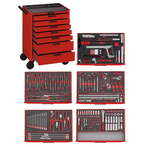 Servante d'outils professionnelle 7 tiroirs 240 pcs Teng Tools TCEMM240N