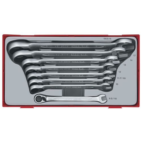 Jeu de cles mixtes à racagnac TT1 tray 8-19mm 8 pièces Teng Tools TT6508R