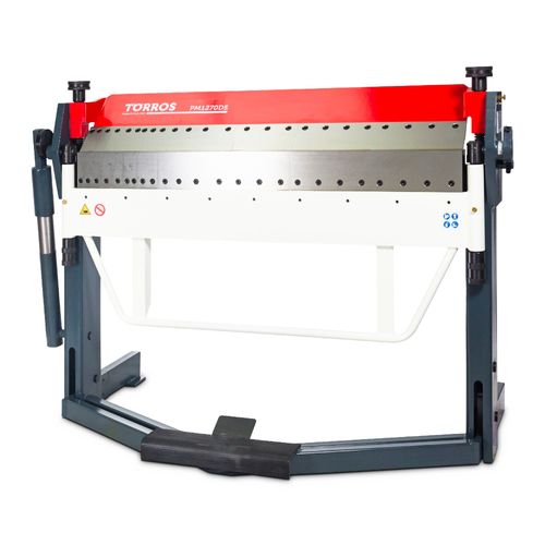 Plieuse de tôle manuelle et à pied largeur du travail 1270 mm 0-135° épaisseurs jusque 2 mm segments en haut et bas incl. butée de longueur Torros PM1270DS