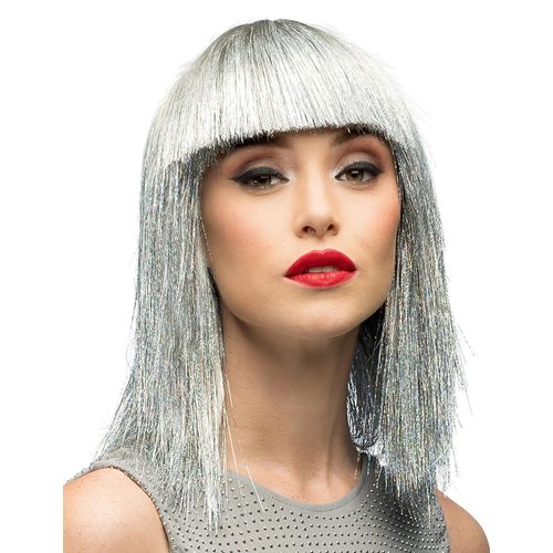 Perruque Irisée Argentée Femme