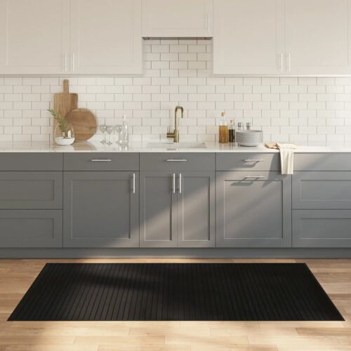 Vidaxl Tapis Rectangulaire Noir 100x200 Cm Bambou