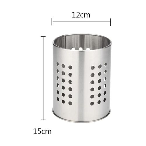 Ustensiles De Cuisine En Acier Inoxydable Cuillère De Cuisine Outil De Rangement Multifonction Porte-Baguettes 12 * 15cm
