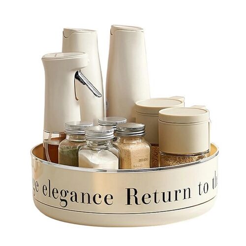 Boîte De Rangement D'assaisonnement Élégante Rotative À 360° Plateau D'organisation Domestique De Grande Capacité Pour Les Armoires De Cuisine À La Maison B