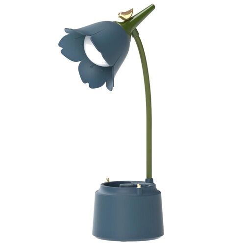 Led Pliable Tactile Crayon Lampe De Bureau Dortoir Chambre À Coucher Chevet Étudiant Protection Oculaire Étude Spéciale Veilleuse Bleu