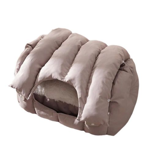 Automne Hiver Lit Chat Universel Respirant Lit Pour Animaux De Compagnie Pp Remplissage Coton Super Doux Coussin Pour Animaux De Compagnie Portable Chenil Gris Sidéral,52 * 44 * 32