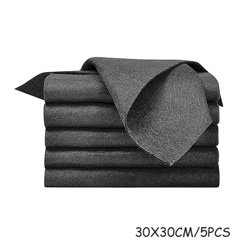 Chiffon de nettoyage réutilisable en microfibre de verre sans traces Serviettes de fenêtre polyvalentes 5PCS,30x30