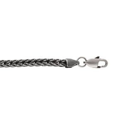 Bracelet Acier Patiné Maille Epi 20.5cm