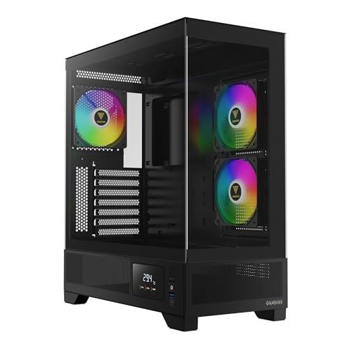 Boitier PC Moyen Tour ATX Gamdias Atlas M1 RGB avec panneaux vitrés - Noir