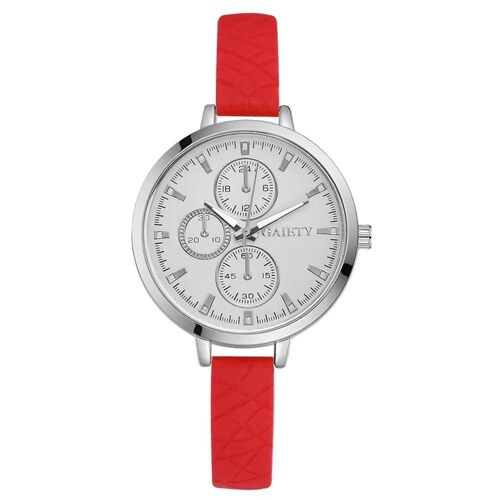 Gaiety Fashionable Alloy Watch Personality Dial Analogique Quartz Montre-Bracelet (Rouge)
