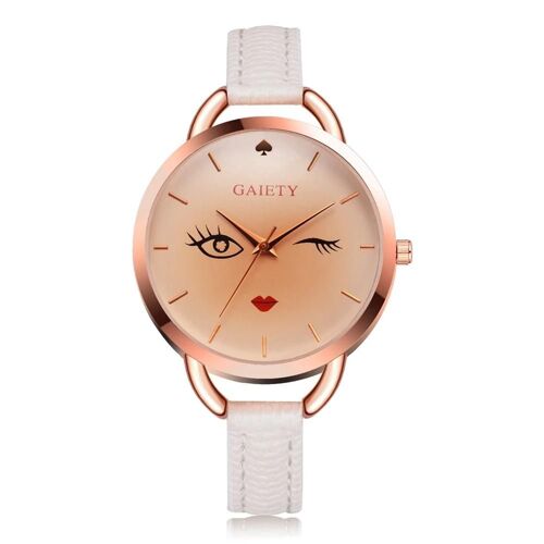 Gaiety Dame Expression De Mode Motif Robe Montre Analogique Quartz