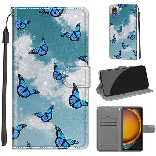 Saturcase Coque Pour Samsung Galaxy Xcover 7, Beau Pu Cuir Magnétique Flip Portefeuille Support Porte-Carte Dragonne Protecteur Housse Étui Pour Samsung Galaxy Xcover 7 (Dy-24)