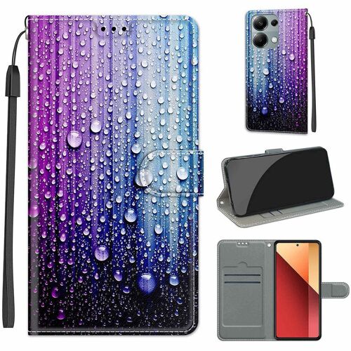 Saturcase Coque Pour Xiaomi Redmi Note 13 Pro 4g, Beau Pu Cuir Magnétique Flip Portefeuille Support Porte-Carte Dragonne Protecteur Housse Étui Pour Xiaomi Redmi Note 13 Pro 4g (Dy-8)