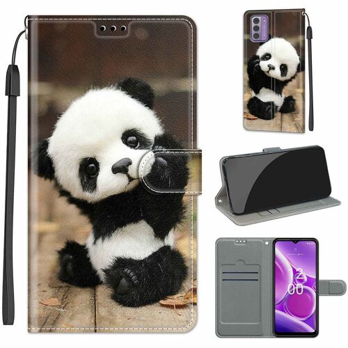 Saturcase Coque Pour Nokia G42, Beau Pu Cuir Magnétique Flip Portefeuille Support Porte-Carte Dragonne Protecteur Housse Étui Pour Nokia G42 (Dy-16)