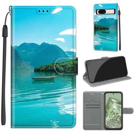 Saturcase Coque Pour Google Pixel 8a, Beau Pu Cuir Magnétique Flip Portefeuille Support Porte-Carte Dragonne Protecteur Housse Étui Pour Google Pixel 8a (Dy-28)