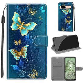 Saturcase Coque Pour Google Pixel 8a, Beau Pu Cuir Magnétique Flip Portefeuille Support Porte-Carte Dragonne Protecteur Housse Étui Pour Google Pixel 8a (Dy-21)