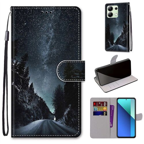 Saturcase Coque Pour Xiaomi Redmi Note 13 4g, Beau Pu Cuir Magnétique Flip Portefeuille Support Porte-Carte Dragonne Protecteur Housse Étui Pour Xiaomi Redmi Note 13 4g (Dk-10)