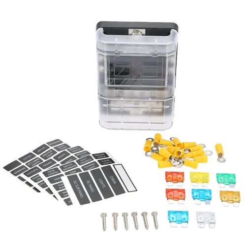 Support de boîte à fusibles à lame DC32V 100A / Cosses à vis de barre omnibus négative 12P avec fusible à lame