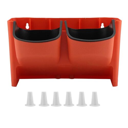 2 Poches Empilables Maison Jardin Mural Vertical Pot De Fleurs Plantes Succulentes Jardinière (Rouge Brique)