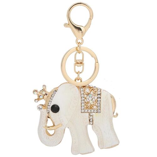 Éléphant En Forme De Diamant Porte-Clés Pendentif Sac Décoration Porte-Clés Cadeau D'anniversaire