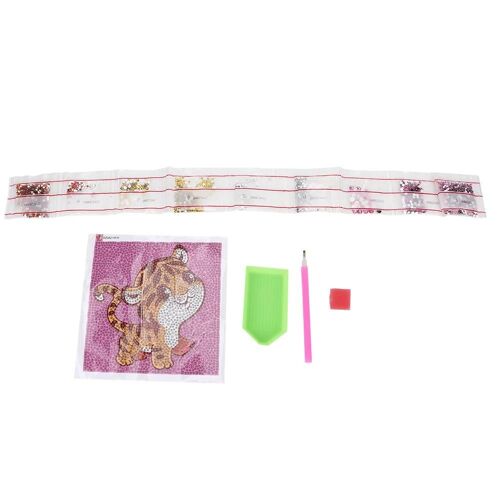 Peinture Au Diamant Chat Motif Résine Enfants Fait Main Bricolage Bricolage Cadeau Décoration De La Maison 15x15cm