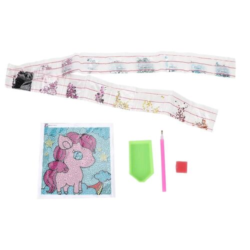 Peinture Au Diamant Belle Cheval Motif Enfants Fait Main Bricolage Artisanat Cadeau Décoration De La Maison 15x15cm (Sans Cadre)