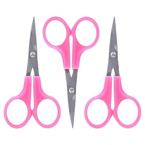 3Pcs 4.5in Broderie Ciseaux Coude Acier Inoxydable ABS Poignée En Plastique Outil Artisanal Fait À La Main