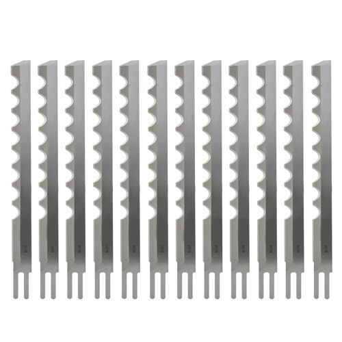 12pcs Couteau Ondulé Droit En Acier Tissu Remplaçable Machine De Découpe Outil De Couture Accessoires 8 Pouces / 10 Pouces 8 Pouces