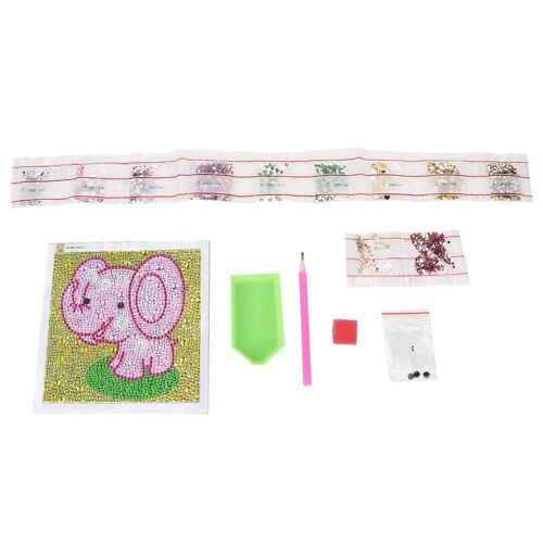 Peinture Au Diamant Mignon Éléphant Motif Enfants Fait À La Main Bricolage Artisanat Cadeau Décoration De La Maison